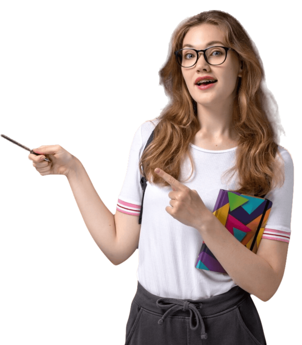 girl with books